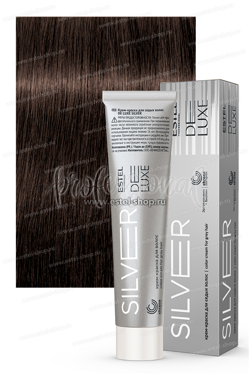Estel DeLuxe Silver 4/71 Шатен коричнево-пепельный