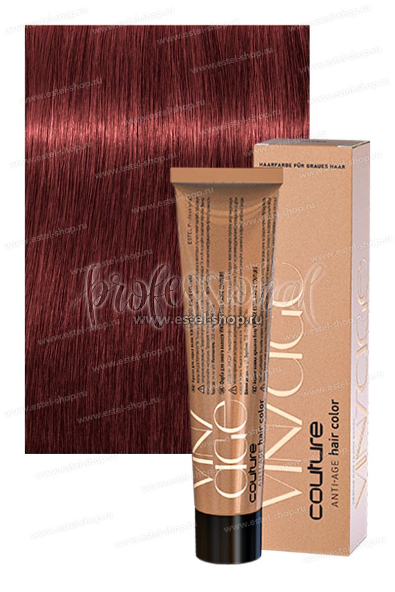 Русый коричнево красный эстель фото на волосах
