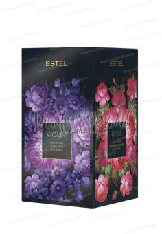 Estel Набор Трилогия компаньонов Violet Цветочный шампунь для волос 250 мл. + Rose Цветочный бальзам-сияние для окрашенных волос 200 мл.+ Vert Цветочный гель для душа 200 мл.